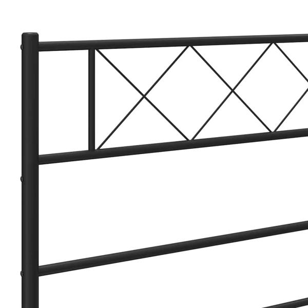 Ersatz-Kopfteil Metall Schwarz 100 cm