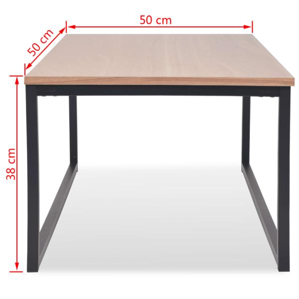 3-tlg. Couchtisch-Set Eschenholz