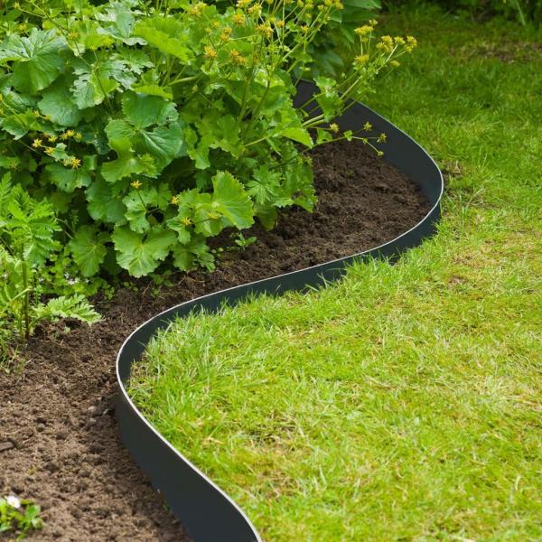 ARDEBO.de - Nature Rasenkante 0,075x10 m 3 mm Schwarz