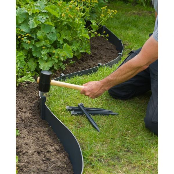 Nature Rasenkante 0,075x10 m 3 mm Schwarz