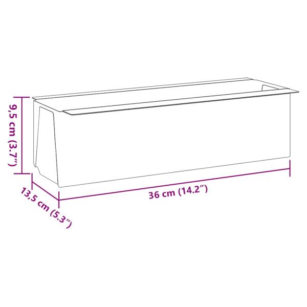 Pflanzkasten für Europaletten 12 Stk. Grau 36x13,5x9,5 cm PP