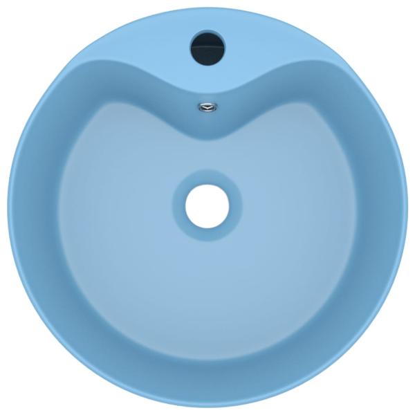 Luxus-Waschbecken mit Überlauf Matt Hellblau 36x13 cm Keramik