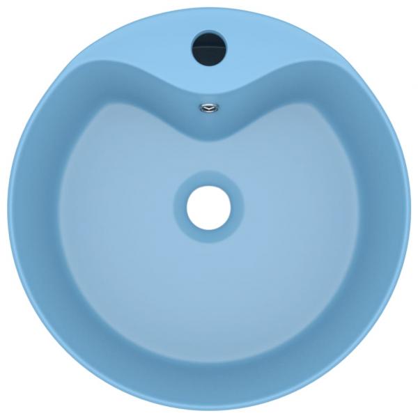Luxus-Waschbecken mit Überlauf Matt Hellblau 36x13 cm Keramik