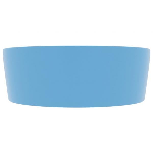Luxus-Waschbecken mit Überlauf Matt Hellblau 36x13 cm Keramik