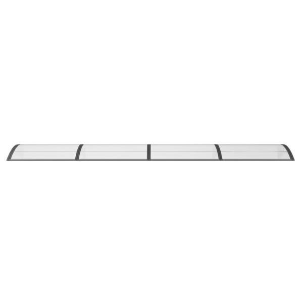 Türvordach Schwarz 400x100 cm Polycarbonat