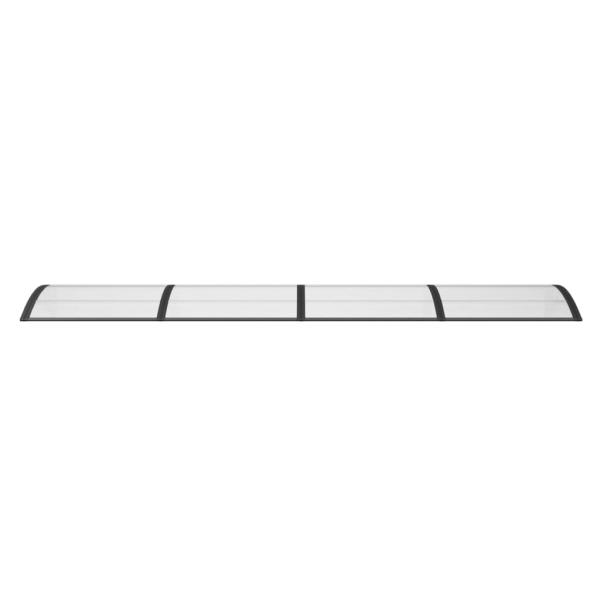 Türvordach Schwarz 350x100 cm Polycarbonat