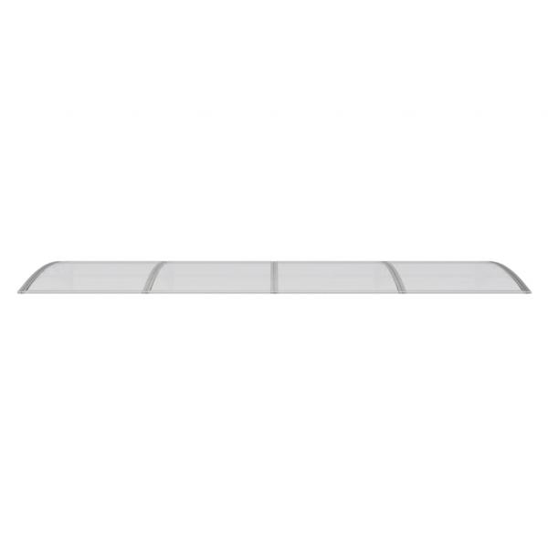 Türvordach Grau 350x100 cm Polycarbonat