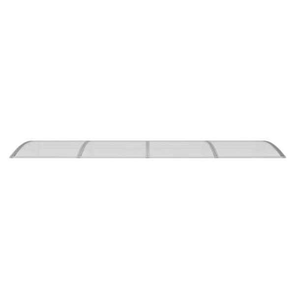 Türvordach Grau 350x100 cm Polycarbonat