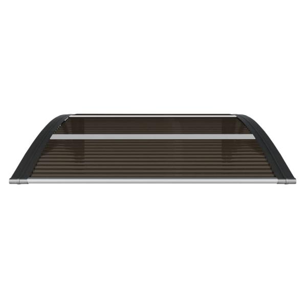 Türvordach Schwarz 80x75 cm Polycarbonat