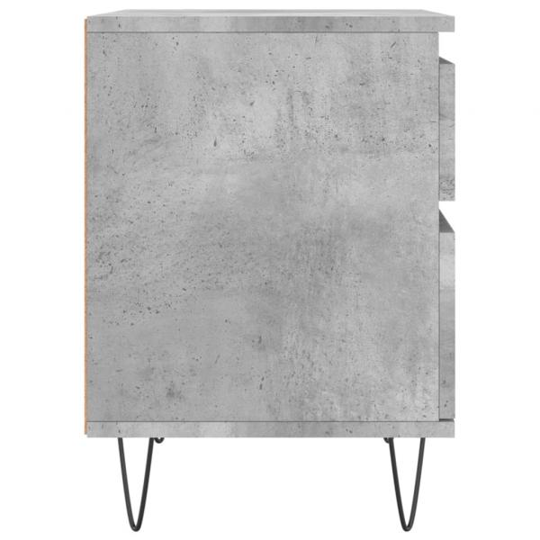 Nachttische 2 Stk. Betongrau 40x35x50 cm Holzwerkstoff