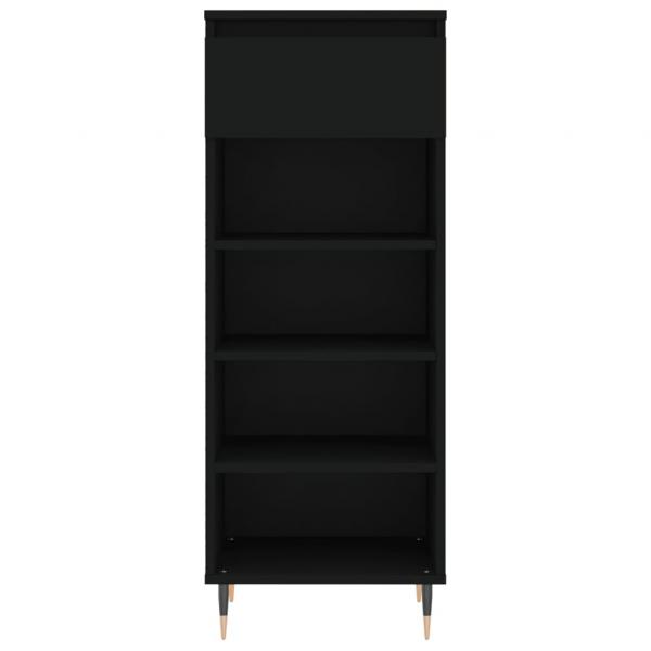 Schuhschrank Schwarz 40x36x105 cm Holzwerkstoff