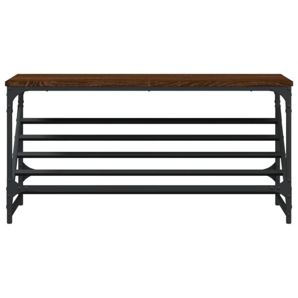 Schuhregal Braun Eichen-Optik 90x30x45 cm Holzwerkstoff