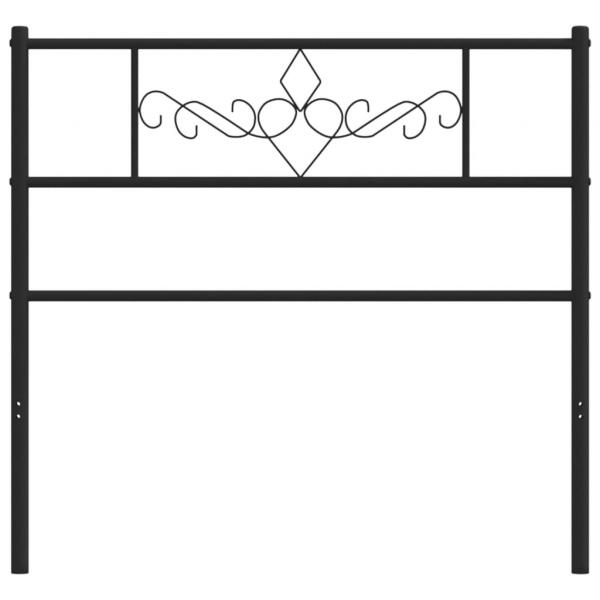 Kopfteil Metall Schwarz 80 cm