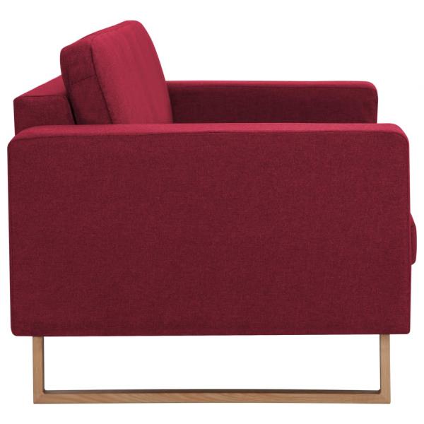 3-Sitzer-Sofa Stoff Weinrot