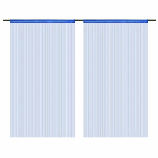 Fadenvorhänge 2 Stk. 100 x 250 cm Blau