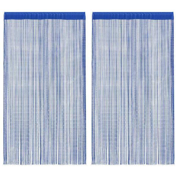 Fadenvorhänge 2 Stk. 100 x 250 cm Blau