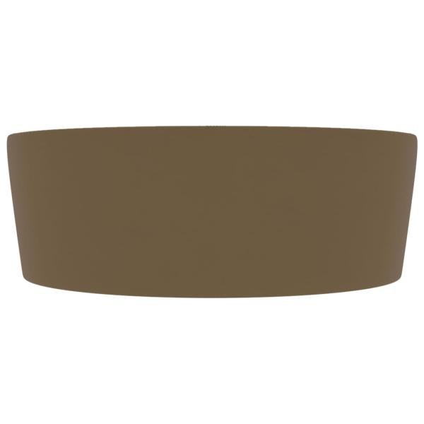 Luxus-Waschbecken mit Überlauf Matt Creme 36x13 cm Keramik