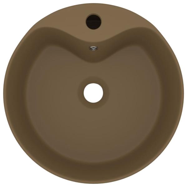 Luxus-Waschbecken mit Überlauf Matt Creme 36x13 cm Keramik