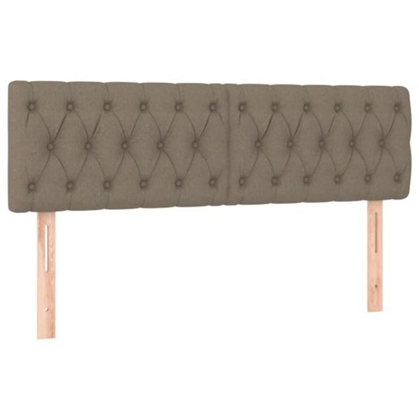 LED Kopfteil Taupe 144x7x78/88 cm Stoff