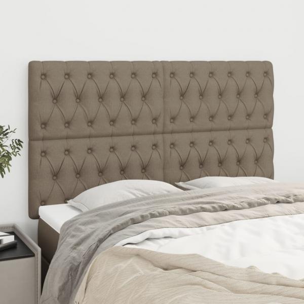 ARDEBO.de - Kopfteile 4 Stk. Taupe 80x7x78/88 cm Stoff