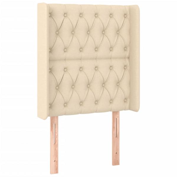 ARDEBO.de - LED Kopfteil Creme 83x16x118/128 cm Stoff