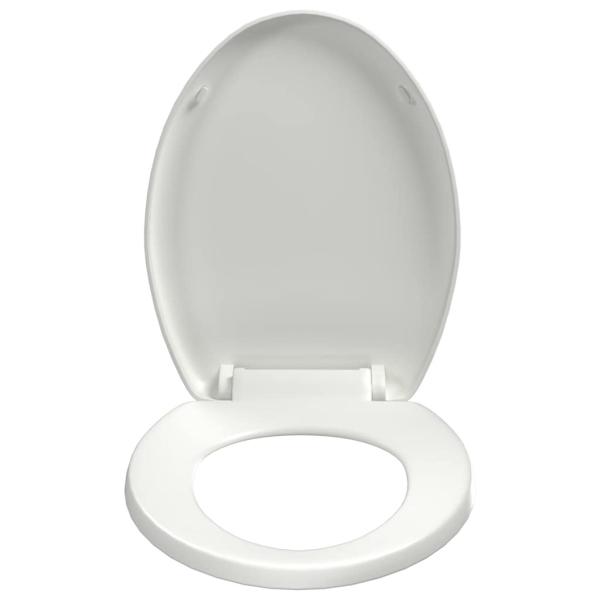Toilettensitz mit Absenkautomatik und Quick-Release-Design Weiß