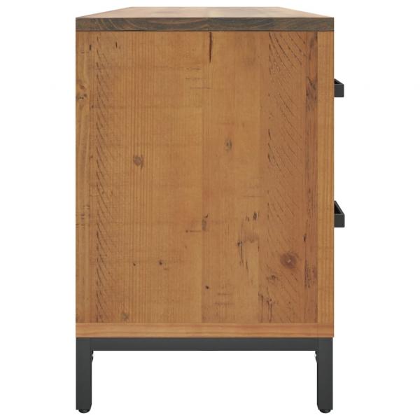 Kommode Braun 110x30x45 cm Massivholz Kiefer