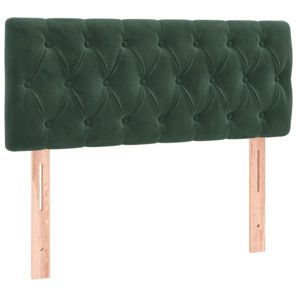 Boxspringbett mit Matratze Dunkelgrün 120x200 cm Samt