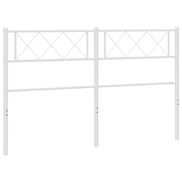 Kopfteil Metall Weiß 135 cm