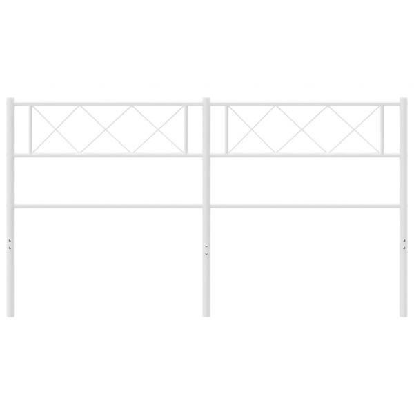 Kopfteil Metall Weiß 135 cm