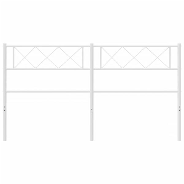 ARDEBO.de - Kopfteil Metall Weiß 150 cm