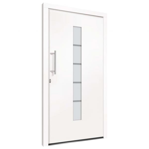 Haustür Aluminium und PVC Weiß 110x210 cm  
