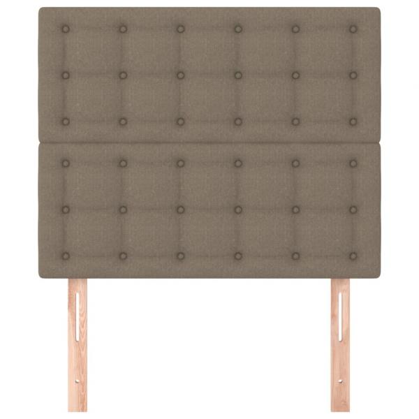 Kopfteile 2 Stk. Taupe 100x5x78/88 cm Stoff