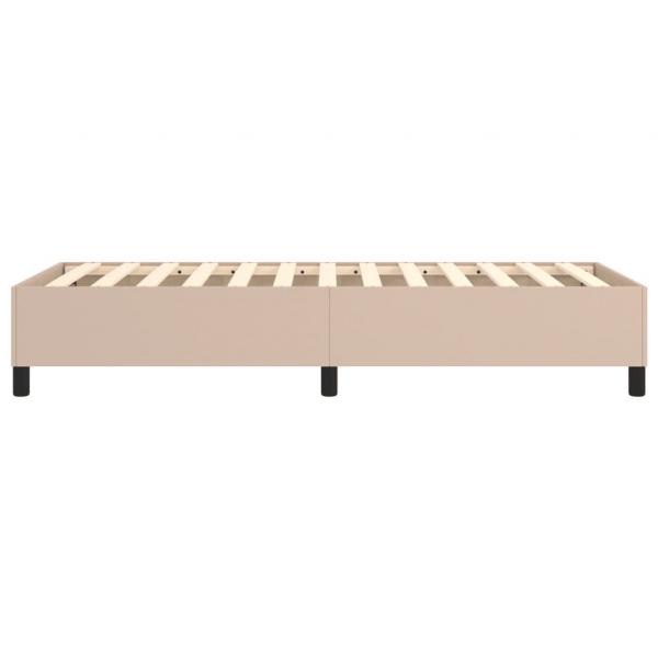 Bettgestell Cappuccino-Braun 90x200 cm Kunstleder
