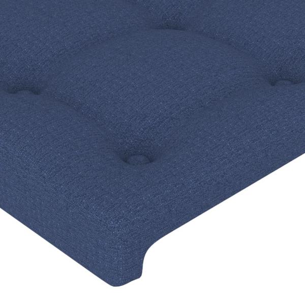 LED Kopfteil Blau 160x5x78/88 cm Stoff