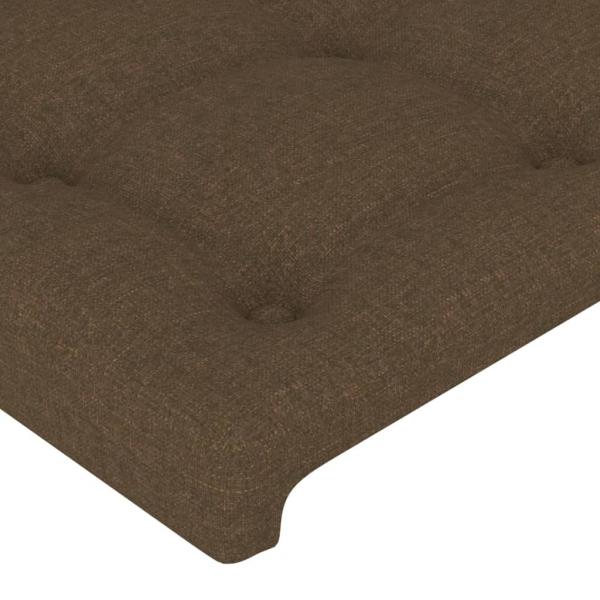Kopfteile 2 Stk. Dunkelbraun 100x5x78/88 cm Stoff