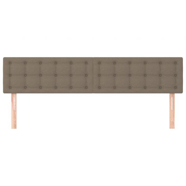 Kopfteile 2 Stk. Taupe 80x5x78/88 cm Stoff