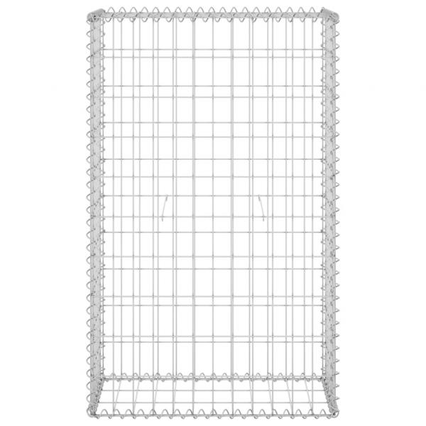 Gabionenwand mit Abdeckung Verzinkter Stahl 60x30x100 cm