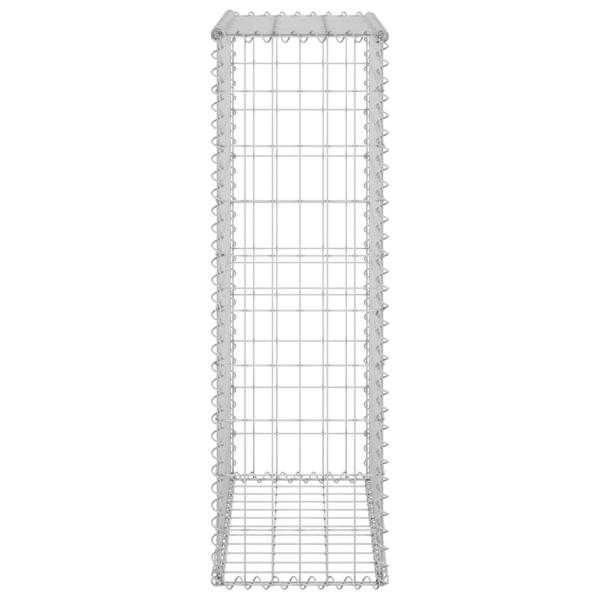 Gabionenwand mit Abdeckung Verzinkter Stahl 60x30x100 cm