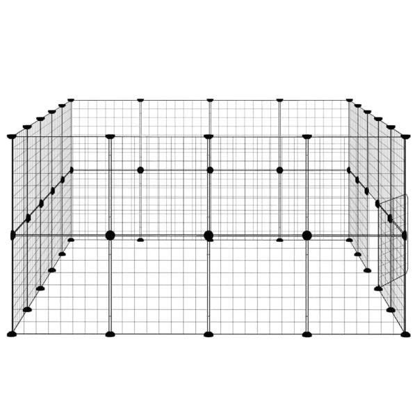 36-tlg. Haustierkäfig mit Tür Schwarz 35x35 cm Stahl