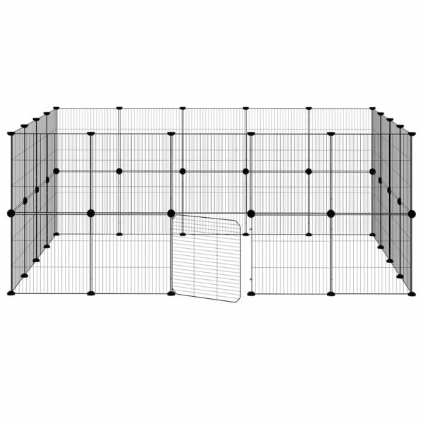 36-tlg. Haustierkäfig mit Tür Schwarz 35x35 cm Stahl