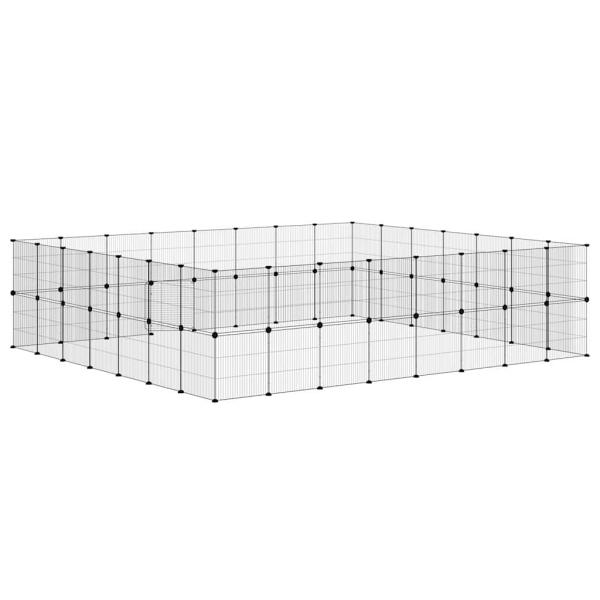 60-tlg. Haustierkäfig mit Tür Schwarz 35x35 cm Stahl