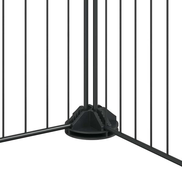 12-tlg. Haustierkäfig mit Tür Schwarz 35x35 cm Stahl