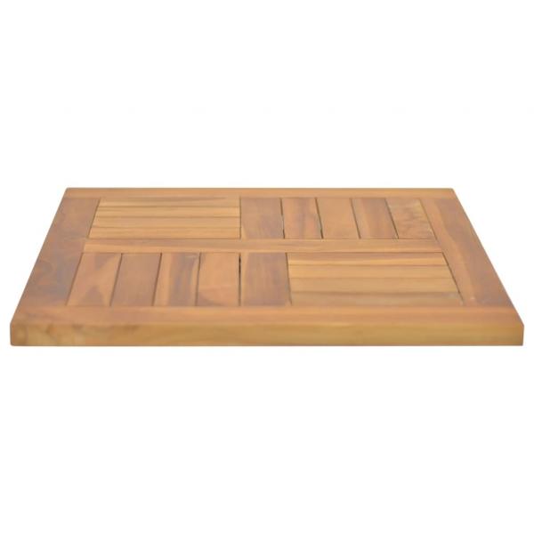 Tischplatte Quadratisch 50x50x2,5 cm Massivholz Teak