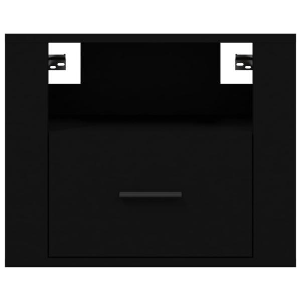 Wand-Nachttische 2 Stk. Schwarz 50x36x40 cm