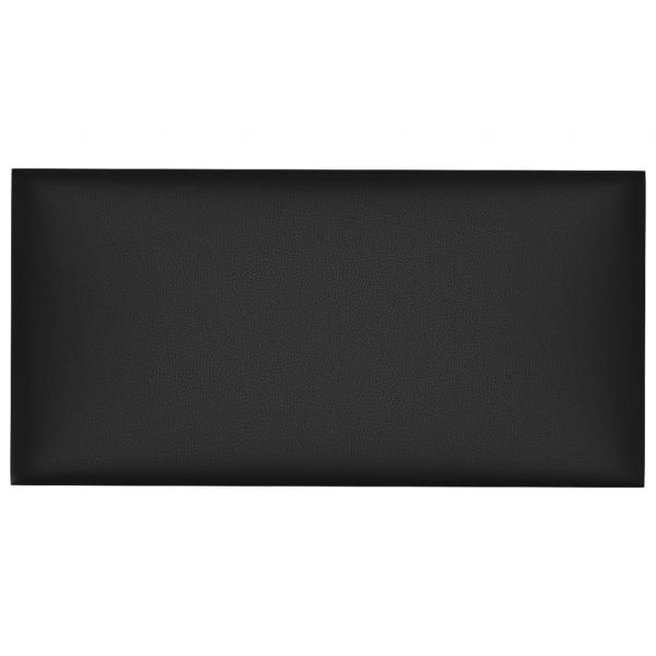Wandpaneele 12 Stk. Schwarz 60x30 cm Kunstleder 2,16 m