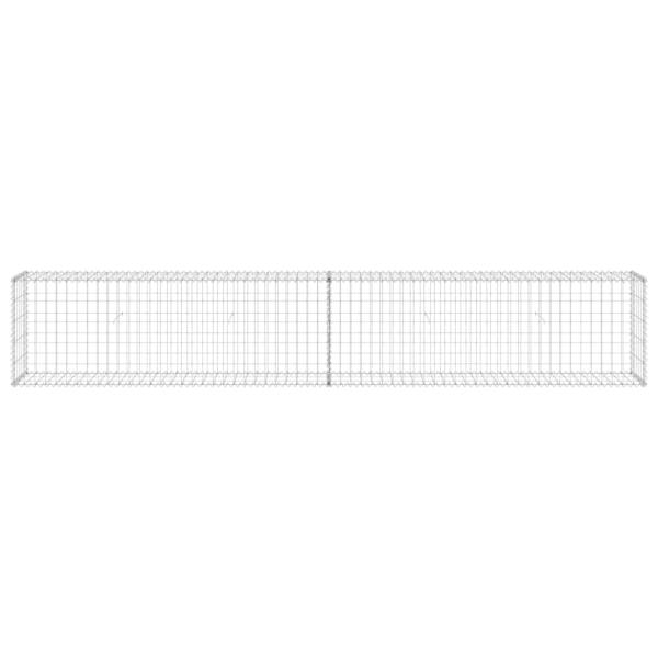 Gabionenwand mit Abdeckung Verzinkter Stahl 300x30x50 cm