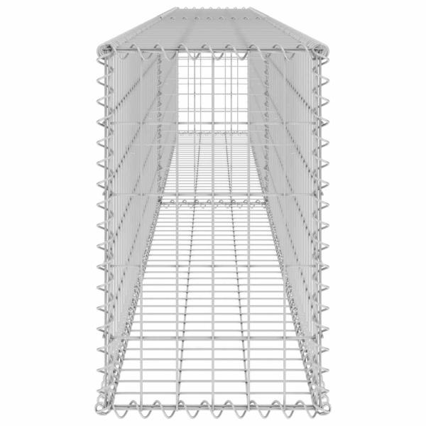 Gabionenwand mit Abdeckung Verzinkter Stahl 300x30x50 cm