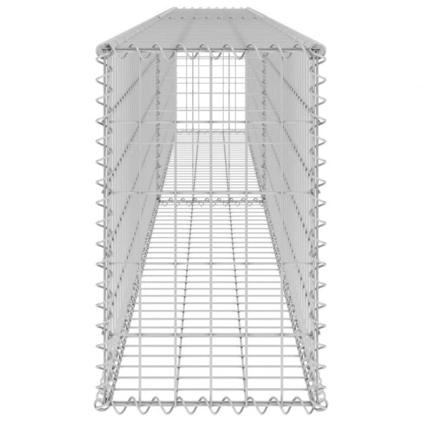 Gabionenwand mit Abdeckung Verzinkter Stahl 300x30x50 cm