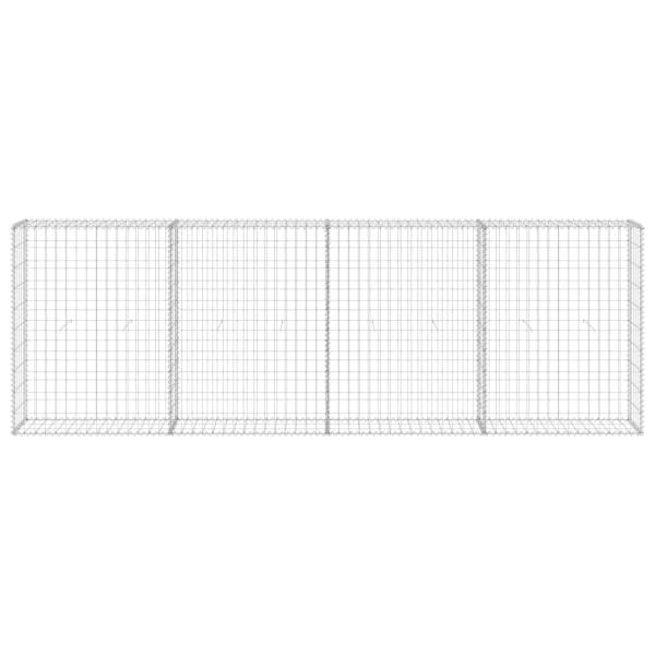 Gabionenwand mit Abdeckung Verzinkter Stahl 300x30x100 cm